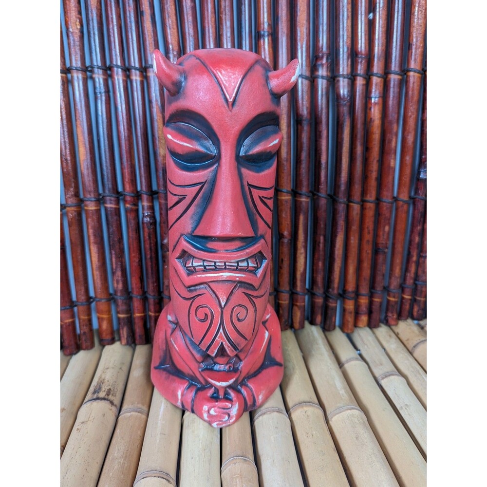 Den Of Sin Red Devil Tiki Mug Las Vegas Eekum Bookum Doug Horne Signed #55